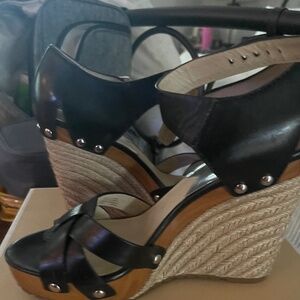 Michael Kors wedge shoes Black Jet Set 6